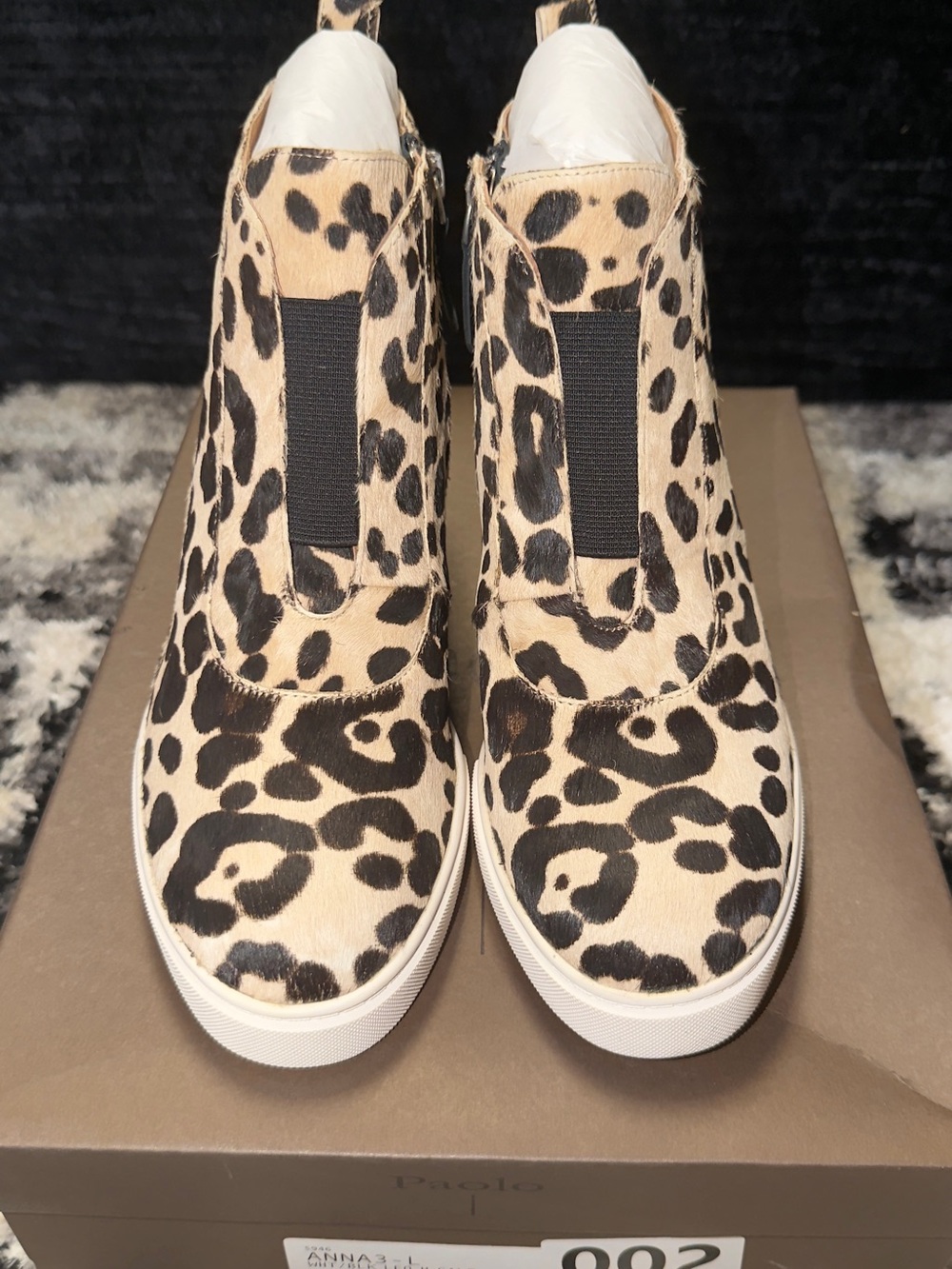 Leopard Print Slip-On Wedge Sneakers - Women
